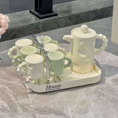 2023新款陶瓷水杯家用套装客厅茶具杯子茶杯高级感轻奢奶油风礼盒