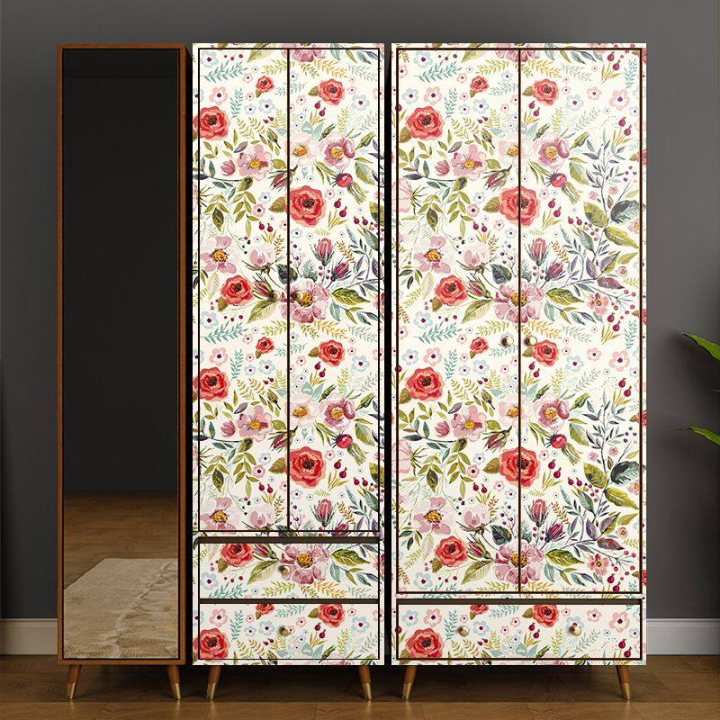 碎花大衣柜子贴纸加厚旧家具翻新橱柜改造改色贴玻璃移门贴纸自粘