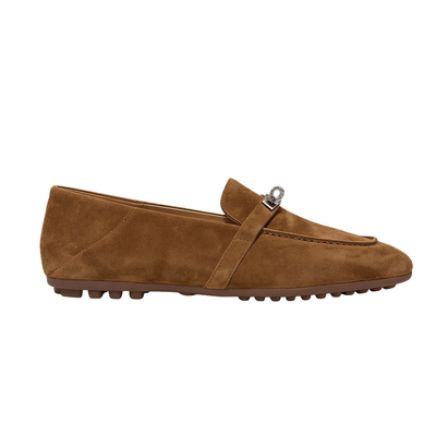 2026新真皮透气软底搭扣乐福鞋女