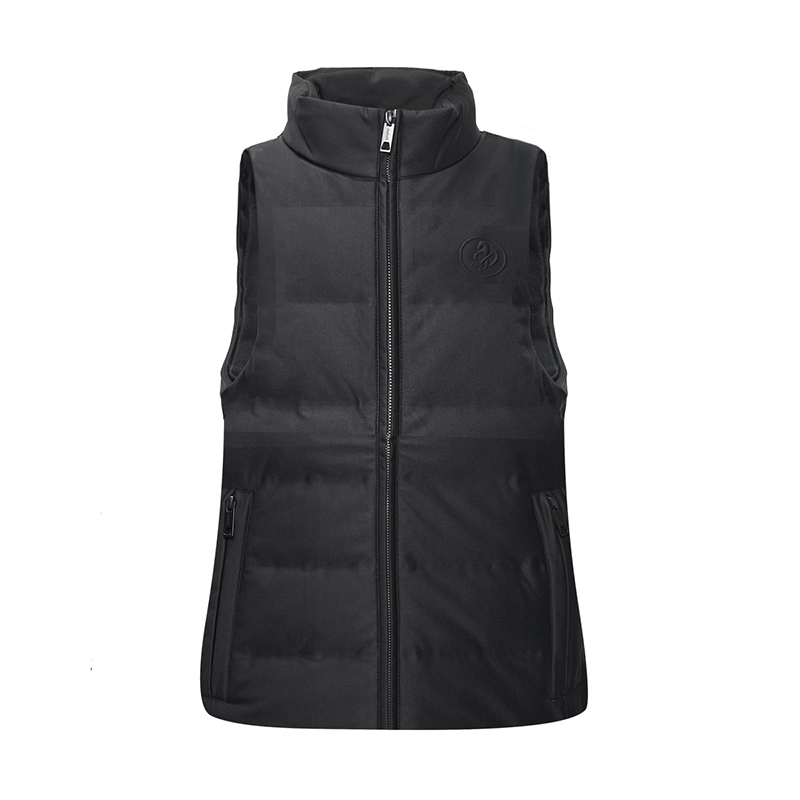 JODOLL乔顿男士柔软白鸭绒马甲外套舒适保暖黑色百搭立领羽绒马甲