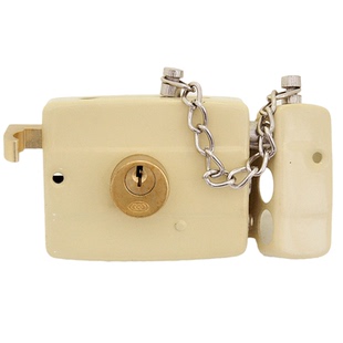 三环门锁老式外装门锁木门铁门防盗锁小棚门锁117通用型带钥匙