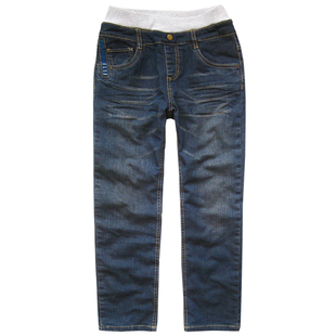 正品ELLE童装男童牛仔裤儿童休闲裤男孩春秋装双层百搭中大童长裤