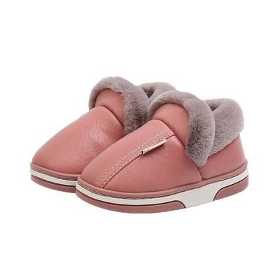 冬季室内PU皮面防水防滑家居鞋