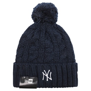 NewEra官方授权正品纽亦华MLB刺绣潮保暖单球毛线针织帽12727789