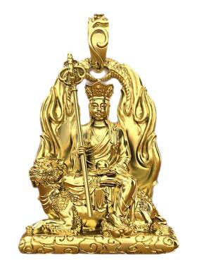 藏式新款地藏王项金色银色链吊坠