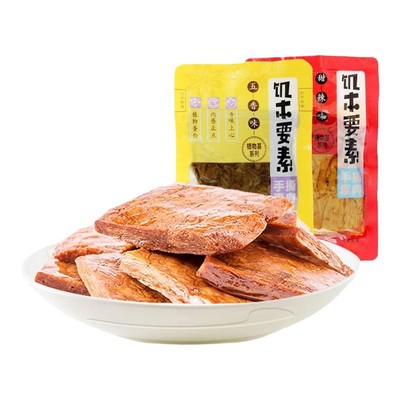 来伊份手撕素肉500g五香味甜辣味