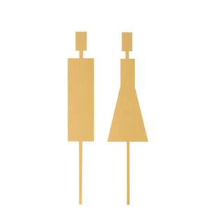 黄铜北欧卫生间标识酒店民宿男女洗手间厕所门牌指示牌厕所标识牌