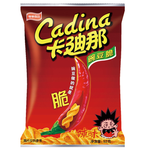 台湾产卡迪那豌豆脆52g*12袋多味辣童年怀旧网红膨化零食大礼包