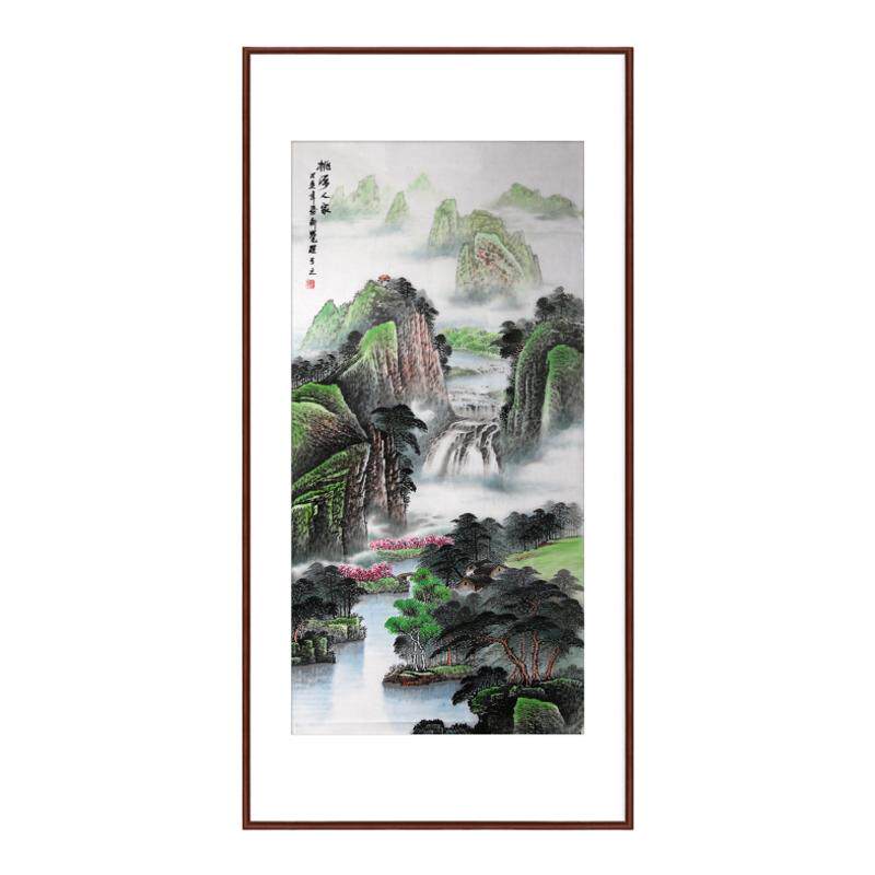 纯手绘原稿山水国画中堂客厅风水国画