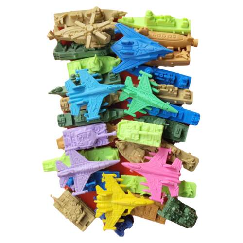 新款航母军舰橡皮擦盲盒装儿童拼装战舰模型可拆卸组装小学生专用