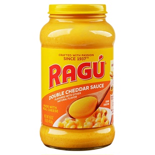 车达芝士酱RAGU双重切达奶酪酱面包意面酱炸鸡汉堡车打酱美国进口