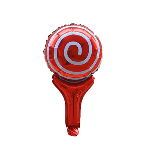 处理六一气球装饰彩色糖果螺旋可爱棒棒糖手持棒铝膜助兴生日布置