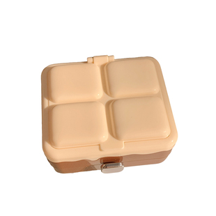 巧克力首饰盒女旅行小型迷你便携耳钉项链戒指手饰品收纳盒带镜子