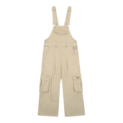 300斤大码美式复古牛仔背带裤