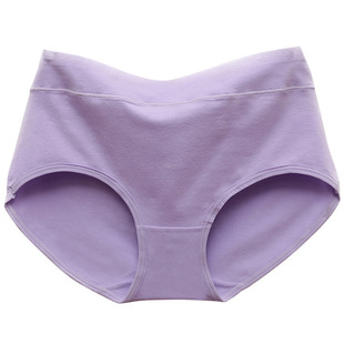 女士内裤纯棉质中腰胖mm加肥加大码100%全棉少女生性感三角底裤头