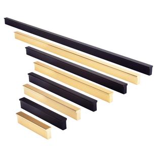 顶耐现代衣柜门一字拉手玫瑰金长条抽屉橱柜把手定制通顶加长T型