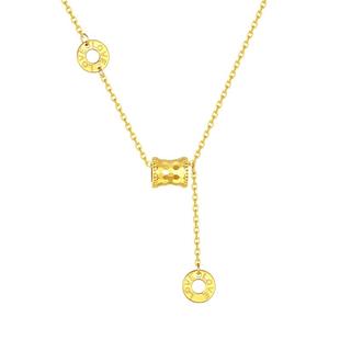 周大生小蛮腰项链纯银女锁骨链轻奢小众颈饰设计高级女生日礼物