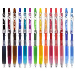 日本PILOT百乐juice果汁笔0.38/0.5按动水笔学生彩色中性笔做笔记专用多色水果颜色笔斑马荧光色笔旗舰店官网