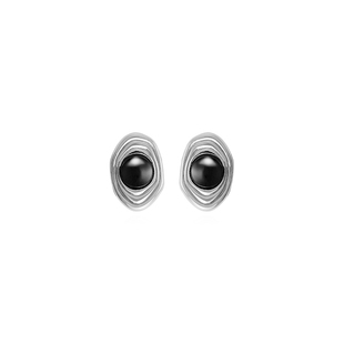 【立享88折】NEVERFAR「回响」系列黑玛瑙小耳钉复古秋冬耳饰