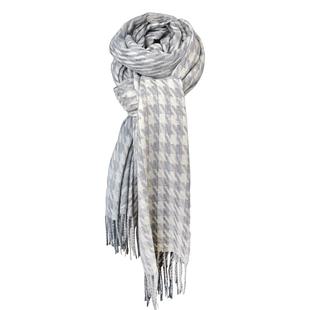 金柏高围巾男女冬季女生保暖ins网红高级感韩版百搭冬天千鸟格子