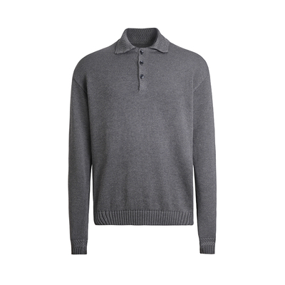 秋冬重磅精纺绵羊毛保暖POLO毛衣