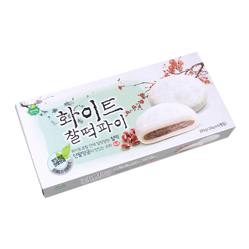 韩国韩美禾白色巧克力红豆打糕