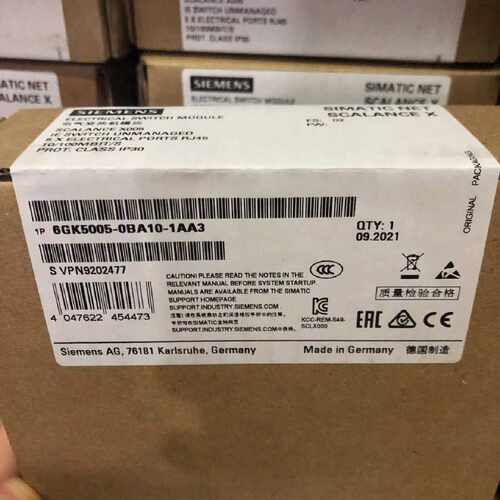 议价全新现货6GK50050BA101AA3西门子SCALANCEX005IE5口交换机RJ4