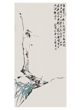 孤品收藏仅一张禅意花鸟国画