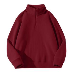 NN真维斯半拉链卫衣男款秋冬季双面摇粒绒外套青少年加厚立领上衣