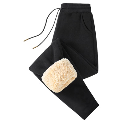 东北零下抗寒特厚羊羔绒男裤