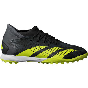 Adidas/阿迪达斯黑色荧光绿男子休闲运动训练实战足球鞋IG0768