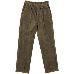 中老年人秋冬季厚款粗条灯芯绒男裤休闲裤宽松高腰爸爸宽条绒裤子