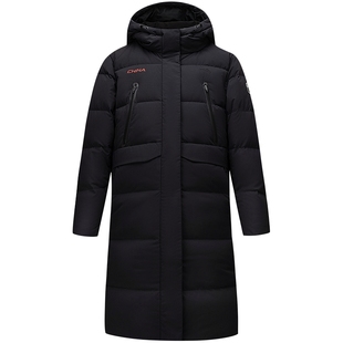 安踏冰甲羽绒服丨六度芯防泼水连帽保暖中长款棉服外套162617911