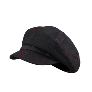 日系文艺复古牛仔八角帽女薄款透气百搭画家报童帽显脸小贝雷帽子