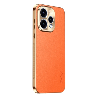 适用oppoReno15c手机壳新款荔枝纹保护套Reno15pro简约时尚个性商务高端皮革全包防摔电镀高级感男轻奢潮品壳