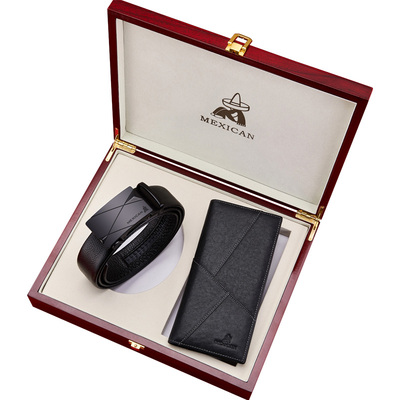 稻草人皮带男士钱包套盒长款2020