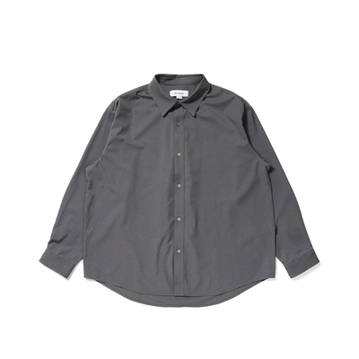 Vavu免打理垂感抗皱翻领长袖衬衫