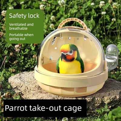 外带笼小号鸟外出户外专用便携鸟笼鹦鹉牡丹小鸟包手提迷你遛鸟笼