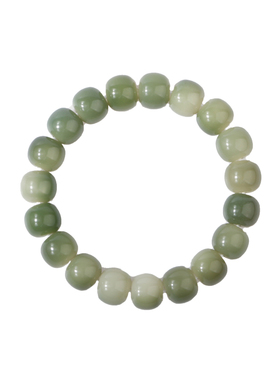 天然渐变桶珠菩提根手串