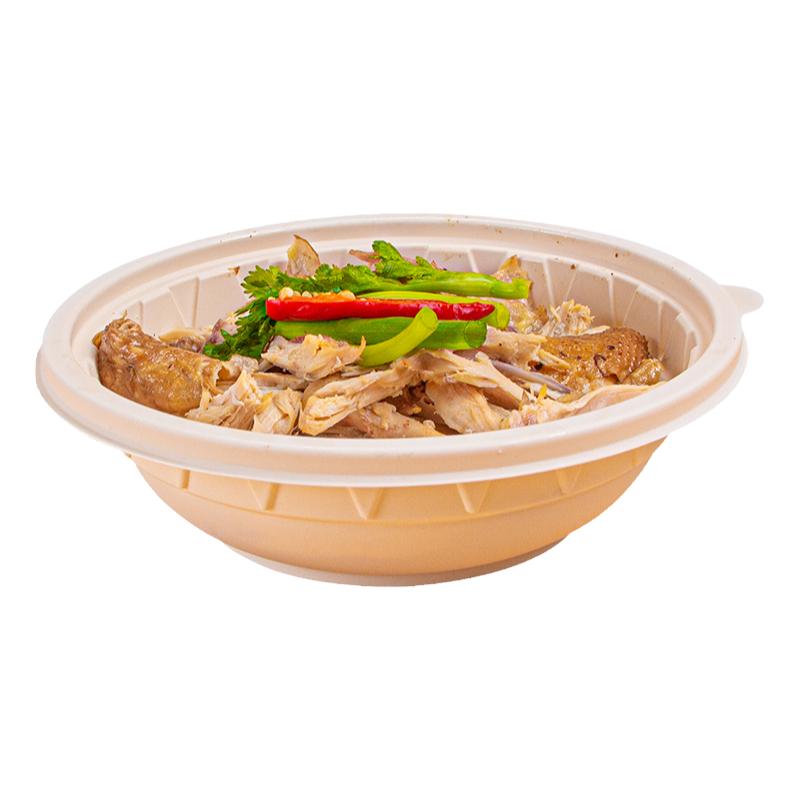 餐聚汇圆形玉米淀粉可降解打包碗
