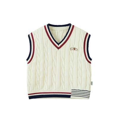 齐齐熊宝宝抗静电抗起球毛织马甲