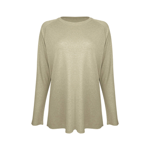 瑜伽服长袖女秋冬宽松羊毛跑步运动T恤普拉提训练服圆领健身上衣