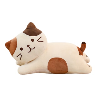 三花猫幼崽抱枕可爱猫咪毛绒玩具长条公仔玩偶女友生日礼物布娃娃