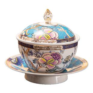 高颜值汤盅骨瓷炖盅单人份甜品早餐碗带盖燕窝盅养生辽参盅带底座