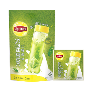 立顿抹茶绿茶袋泡茶超模水0糖0脂0卡茶多酚提神茶包冷泡健康饮料