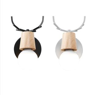 慧芯壁灯客厅 现代简约 个性创意网红床头镜前灯实木北欧走廊过道