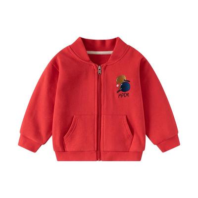 男童薄款春秋外套纯棉棒球服