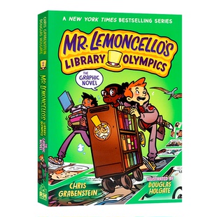 神奇图书馆系列2莱蒙切洛先生的图书馆奥林匹克 英文原版漫画故事书  Mr Lemoncello s Library Olympics The Graphic Novel 平装