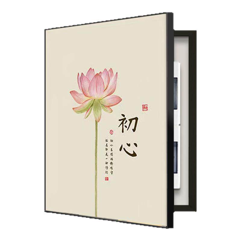 新中式电表箱装饰画竖款