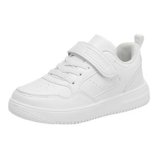 男童小白鞋女童白色运动鞋2025新款透气中小学生校园舞蹈儿童白鞋